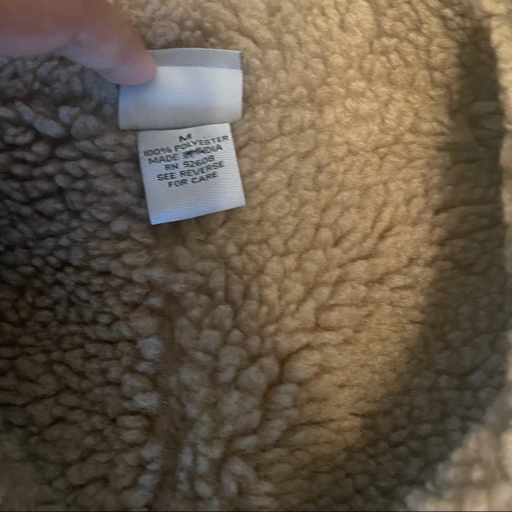 Jw Faux Suede Sherpa Lined Button Front Vest - image 6